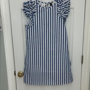 SHEIN Blue and White Striped Midi Dress